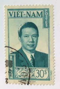 Vietnam 1951 Scott 13 used - 30$,  Emperor Bảo Đại