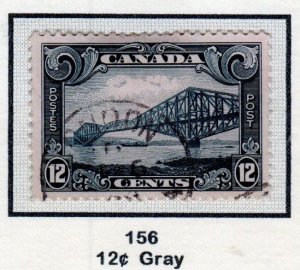 SC# 156 - (12c) - Quebec Bridge, gray, used single