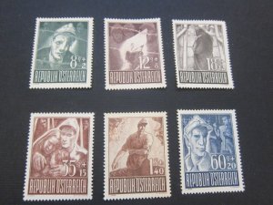 Austria 1947 Sc B218-23 set MNH