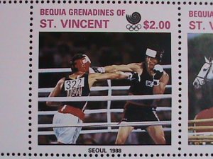 ST.VINCENT1988 SUMMER OLYMPIC GAMES-SEOUL'88-KOREA MNH S/S VERY FINE