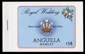 Anguilla 444c.d Booklet MNH Prince Charles, Princess Diana Wedding, St Paul's