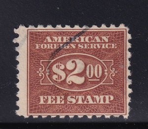 RK28 F-VF used consular revenue stamp with nice color cv $ 125 ! see pic !