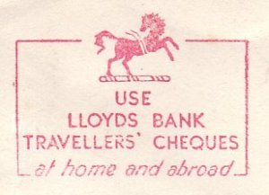 Meter cover GB / UK 1959 Horse - Lloyds Bank