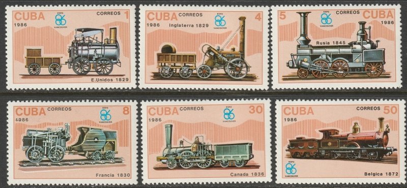 Cuba 1986 Sc 2863-8 set MNH**