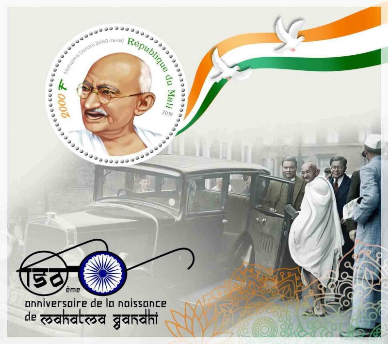 MAHATMA GANDHI 150th ANNIVERSARY INDIA PERSONALITIES MNH STAMP SET 5 SHEETS