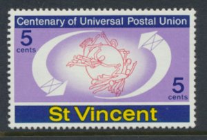St Vincent  SG 392 SC# 375 MNH UPU  1974 see scans              
