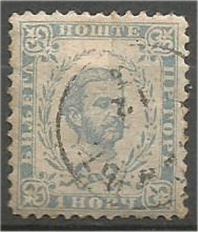 MONTENEGRO 1894, used 1n, Prince Nicholas I Scott 32