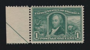 US 323 1c Louisiana Purchase Mint VF OG NH SCV $60
