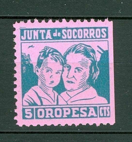 Spain.  Junta De Socorros. 5 Cts. Oropesa. MLH. Civic War 1936-1939