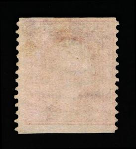 GENUINE SCOTT #353 POSTALLY USED 1909 CARMINE PERF-12 COIL DL-WATERMARK #6956