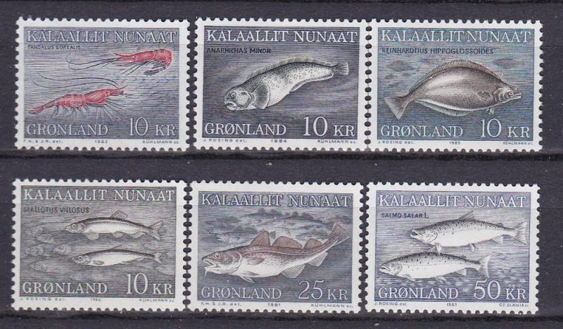 GREENLAND 136-41 MH 1982 MARINE LIFE