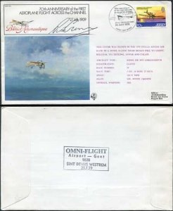 FF5a 70th Ann 1st Aeroplane Flight Across the Channel Signed by Peter Cremer