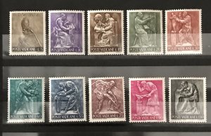 Vatican City 1966, #423-32, Pope's Portraits, MNH.