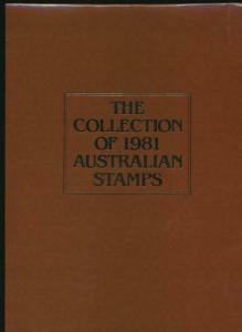 AUSTRALIA 1981 STAMP YEAR COLLECTION. BROWN FRONT COVER