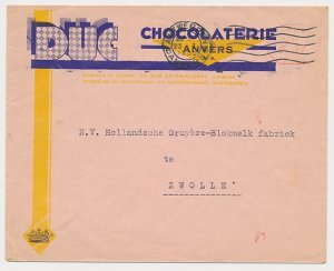 Illustrated meter cover Belgium 1930 Chocolate