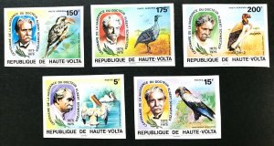 Upper Volta #368-9, C212-4 Albert Schweitzer/Birds imperf MNH