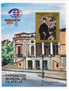 Nicaragua 1984 Espana Cardinal S/S Sc C1044 Used C2