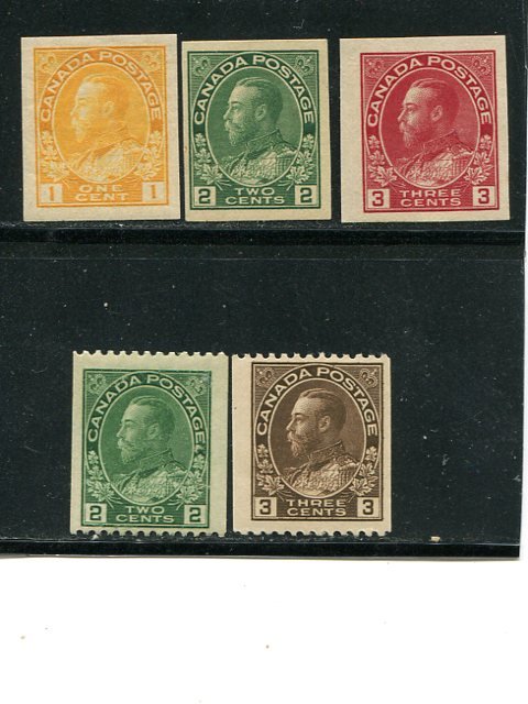 Canada #131,34,136-38  Mint VF NH   - Lakeshore Philatelics