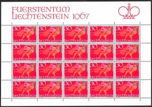 LIECHTENSTEIN (80) All different Sheets of stamps ALL Mint Never Hinged