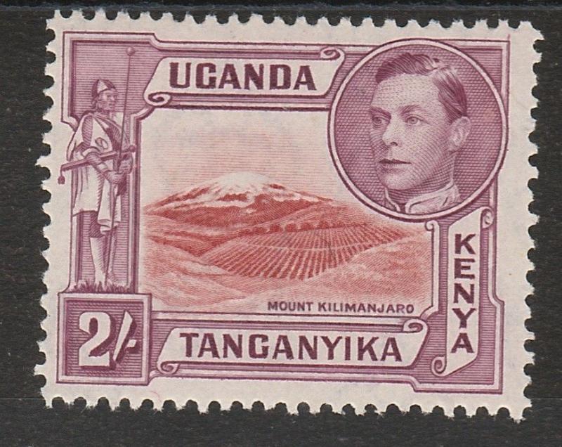 KENYA UGANDA & TANGANYIKA 1938 KGVI MOUNT KILIMANJARO MNH ** 2/- PERF 13.75 X13.