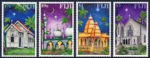 Fiji 2002 Christmas - Religious Buildings Set of 4 SG1182-1185 MNH