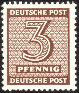 1945, Germany West Saxony 3pfg, MNH, Mi 126