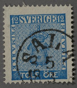 Sweden #8 Used VG Bright Blue HRM Cancel Date 5 3 18?8