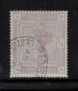Great Britain #96a (SG #175) Very Fine Used On Blued Paper Lettered M-A