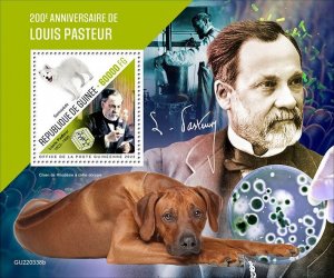 GUINEA - 2022 - Louis Pasteur - Perf Souv Sheet - Mint Never Hinged