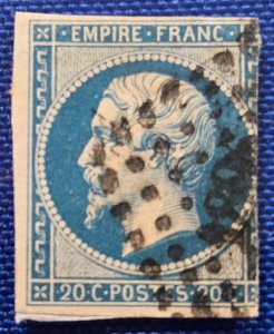 France-Scott #15d, Used, Emperor Napoleon III, CV $4.00