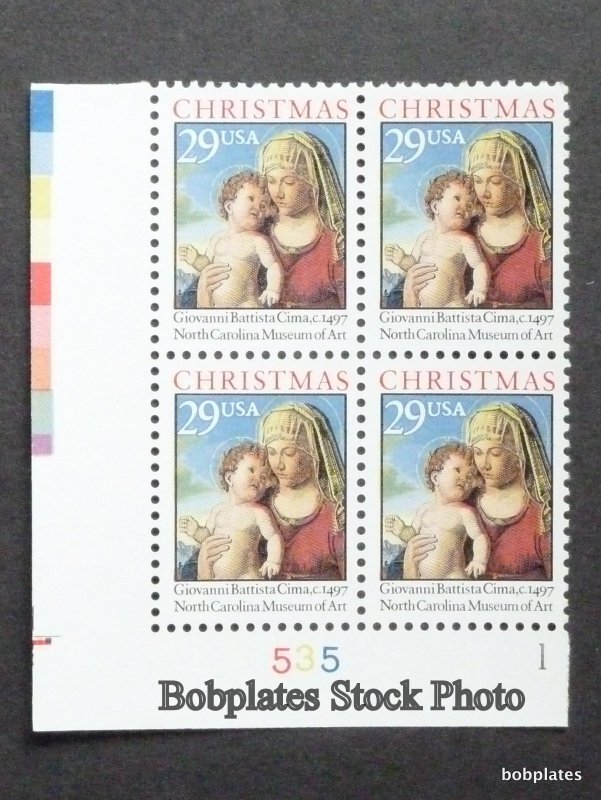 BOBPLATES #2789 Madonna & Child Upper Left Plate Block 433-1 F-VF NH SCV=$2.75