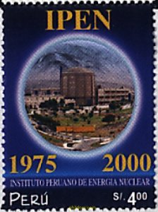 60566 MNH PERU 2000 25 ANIVERSARIO DEL INSTITUTO PERUANO DE ENERGIA NUCLEAR