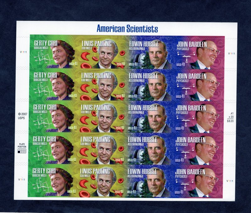 4224-4227 American Scientists, MNH sheet/20 (#V1111)