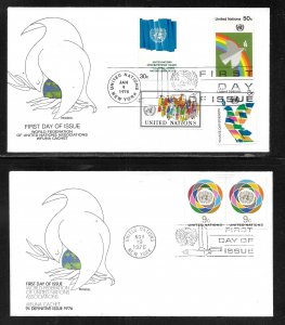 United Nations NY 267-271 1976 Definitives WFUNA Cachet FDC First Day Cover