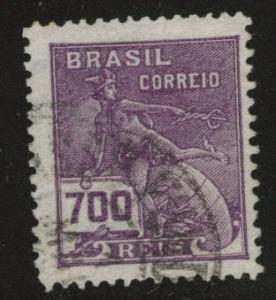 Brazil Scott 256 Used from 1922-29 set on watermarked paper