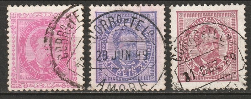 Portugal 1887 Sc 64-6 set used