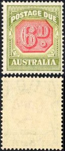 Australia SGD1171938 6d Post Due (type A) U/M Cat 80 pounds