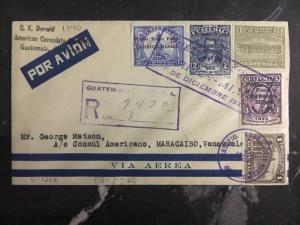 1931 US Consulate Guatemala first flight  cover FFC Miami USA To Venezuela