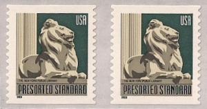 #3447A (10) cent New York Public Libary Lion, mint OG NH VF