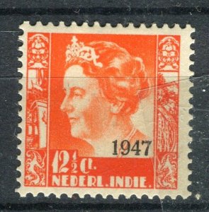 NETHERLANDS; 1947 early Wilhelmina Optd. issue fine Mint hinged 12,5c. value