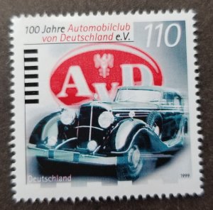 *FREE SHIP Germany Centenary Automobile Club AvD 1999 Classic Cars (stamp) MNH