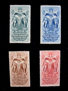 ITALY - MILAN INTERNA'L EXPO - 4 POSTER STAMPS - ca 1906