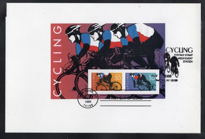 SC# 3119 - Cycling - Autographed - FDC - Program