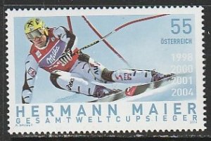 2004 Austria - Sc 1967 - MNH VF - 1 single - Hermann Maier, Skier