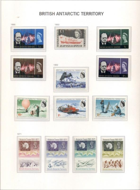 BRITISH ANTARCTIC TERRITORY & SOUTH GEORGIA COLLECTION 1963-2000 Scott $1,053.00