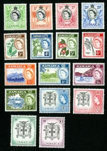 Jamaica Stamps # 159-74 VF OG LH Set of 16 Scott Value $86.50