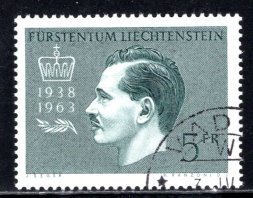 Liechtenstein #375  Used    VF   CV $3.00  ....   3510150