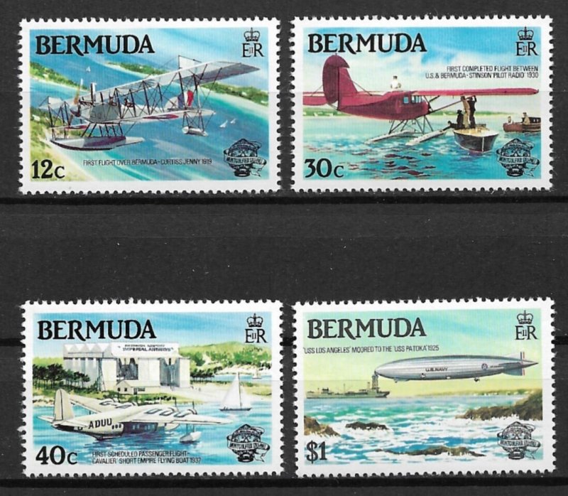 1983 Bermuda 441-4 Manned Flight Bicentenary MNH C/S of 4