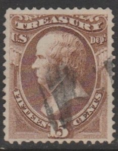 U.S. Scott #O79 Webster - Treasury Dept. - Official Stamp - Used Single