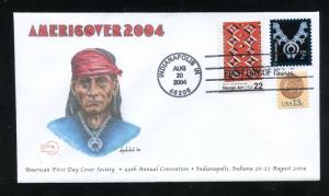 US 3750 Navajo Jewelry - AFDCS Cachet Americover 2004 FDC